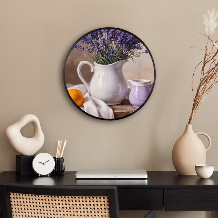 Ronde fotolijst - Bloemen - Stilleven - Paars — 3