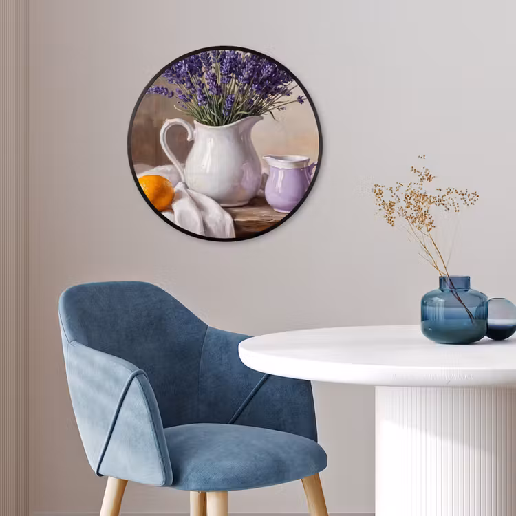 Ronde fotolijst - Bloemen - Stilleven - Paars — 4