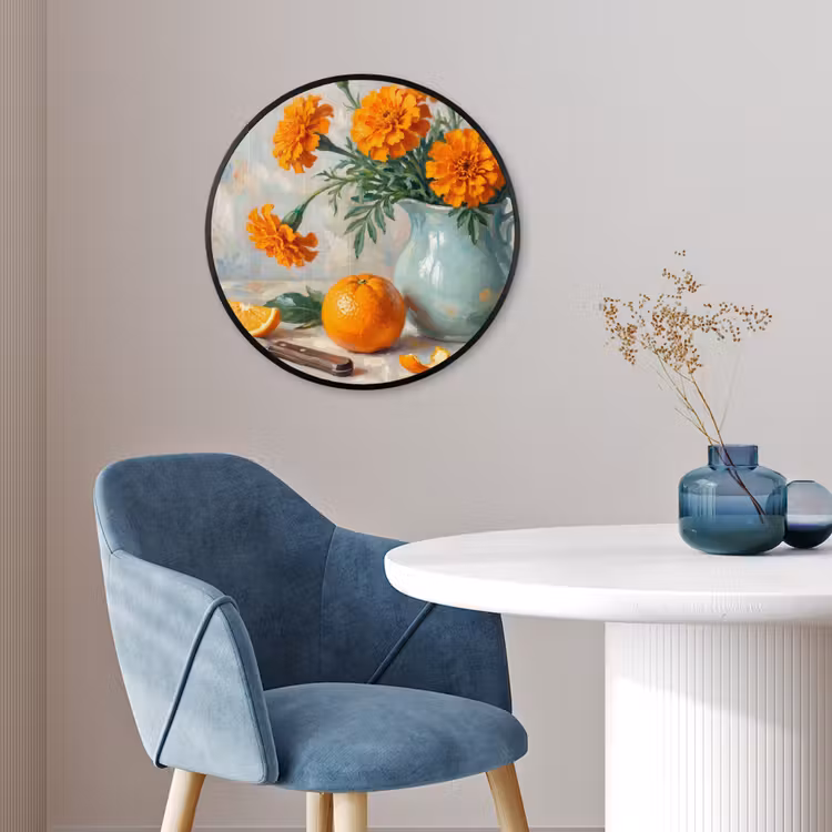 Ronde fotolijst - Eten - Oranje - Kunst — 4