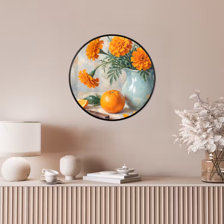 Ronde fotolijst - Eten - Oranje - Kunst — 5