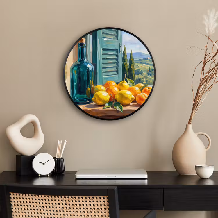 Ronde fotolijst - Fles - Fruit - Stilleven — 3
