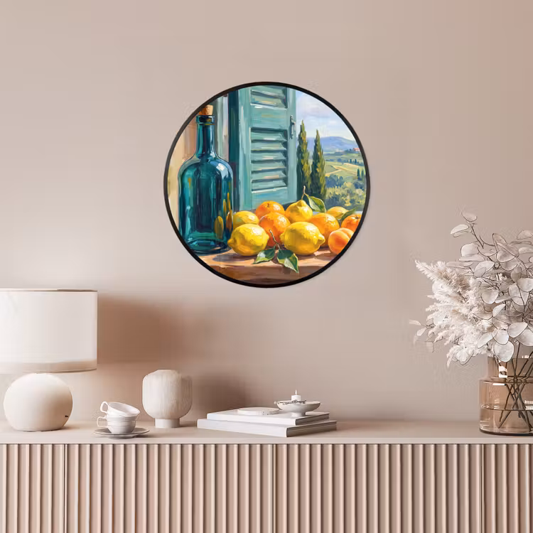 Ronde fotolijst - Fles - Fruit - Stilleven — 5