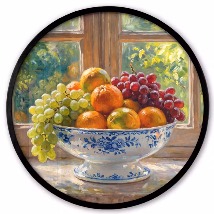 Ronde fotolijst - Fruit - Vensterbank - Natuur — 1