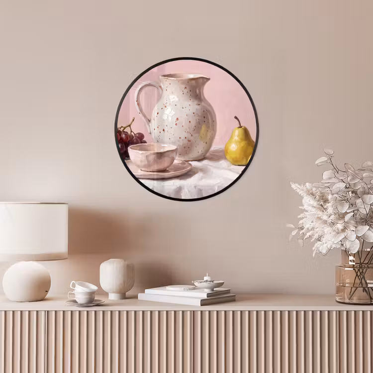 Ronde fotolijst - Stilleven - Fruit - Roze — 5
