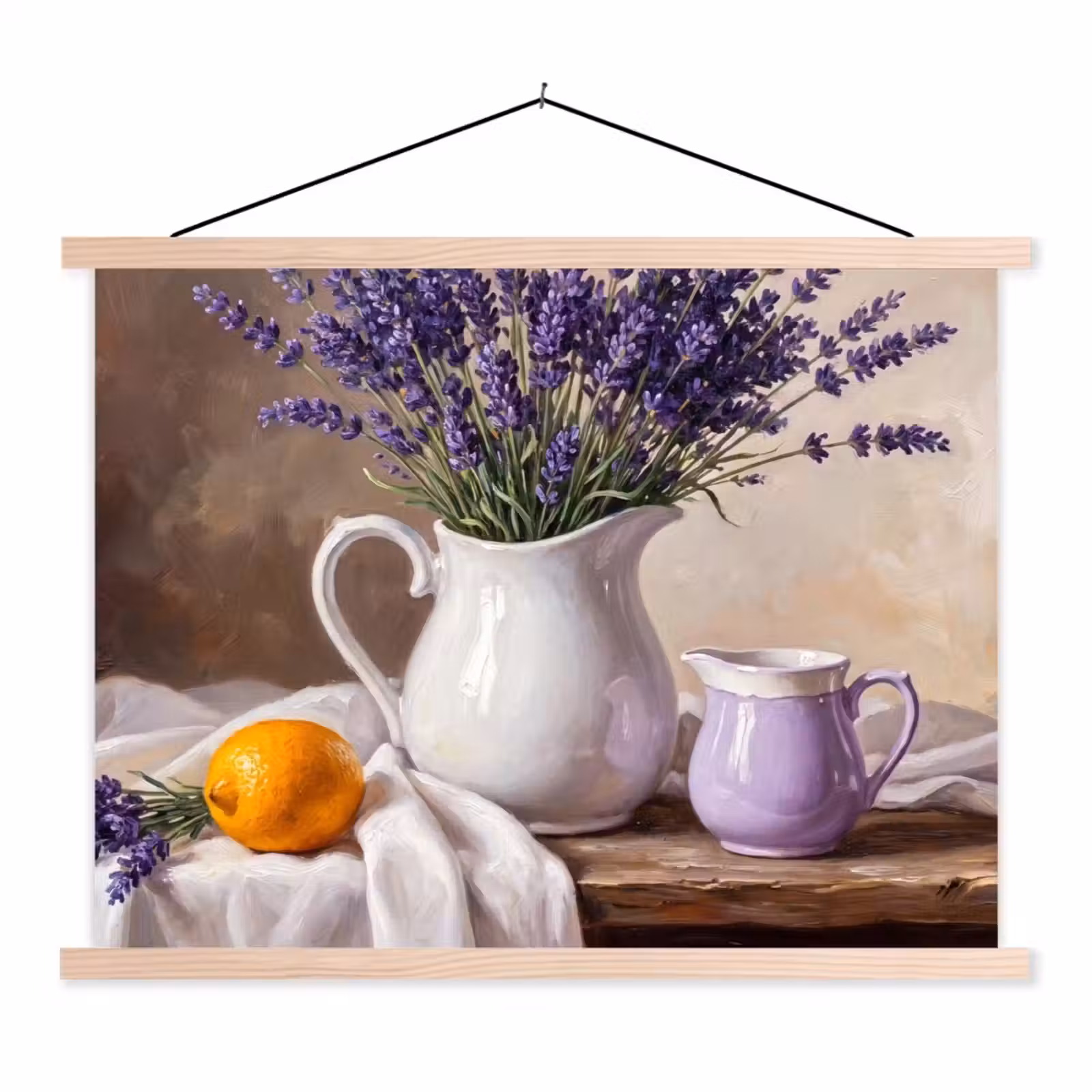 Schoolplaat - Bloemen - Stilleven - Paars — 1