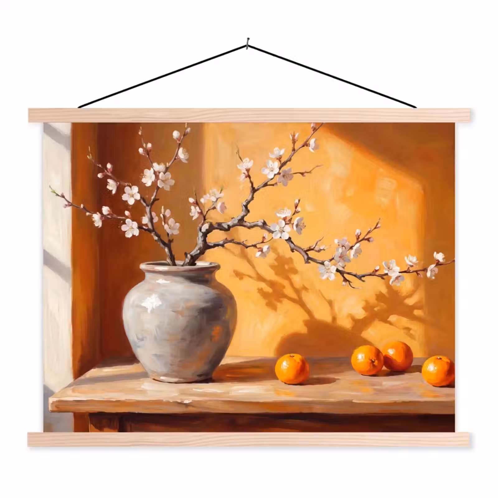 Schoolplaat - Witte bloemen - Stilleven — 1