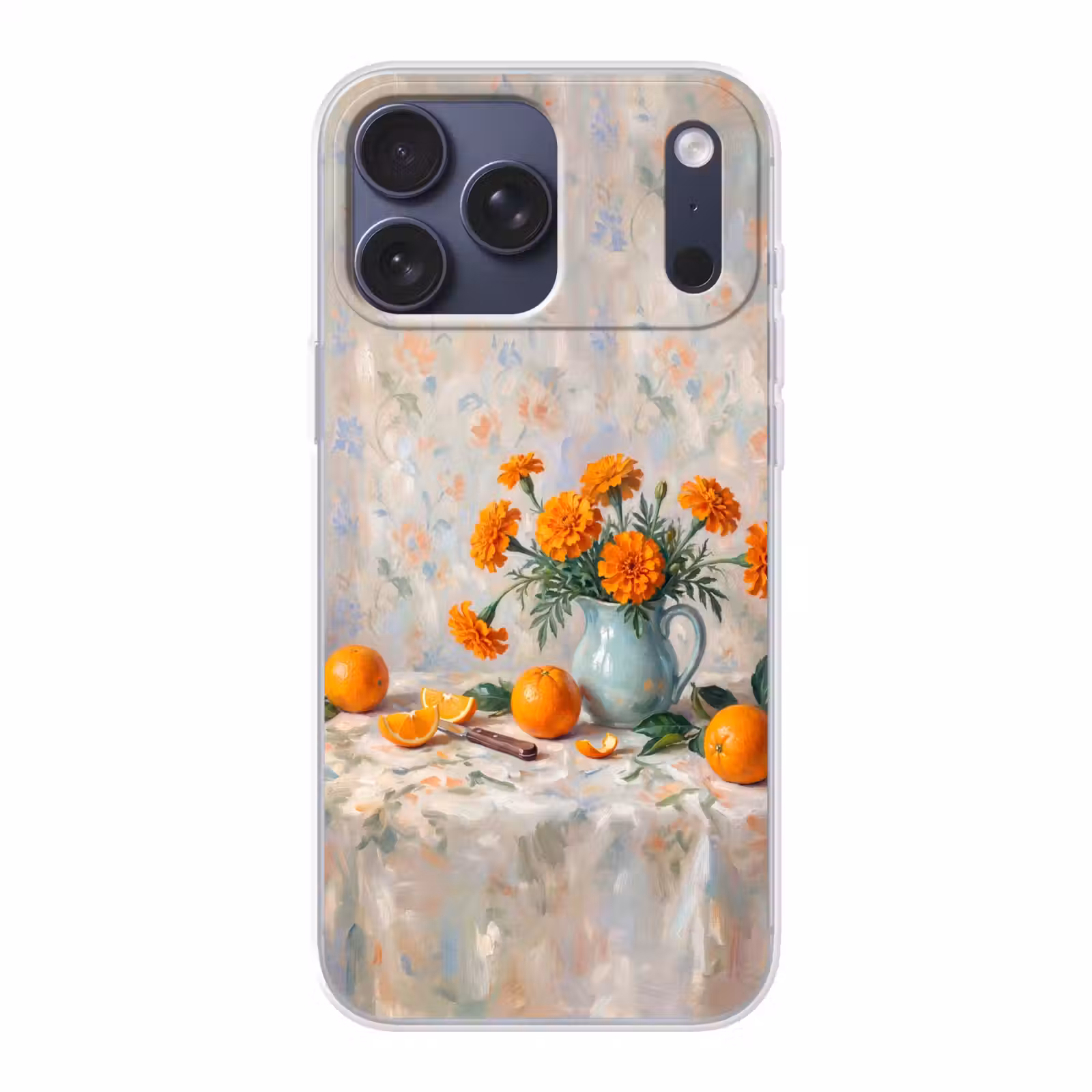 Telefoonhoesje Softcase - Eten - Oranje - Kunst — 1