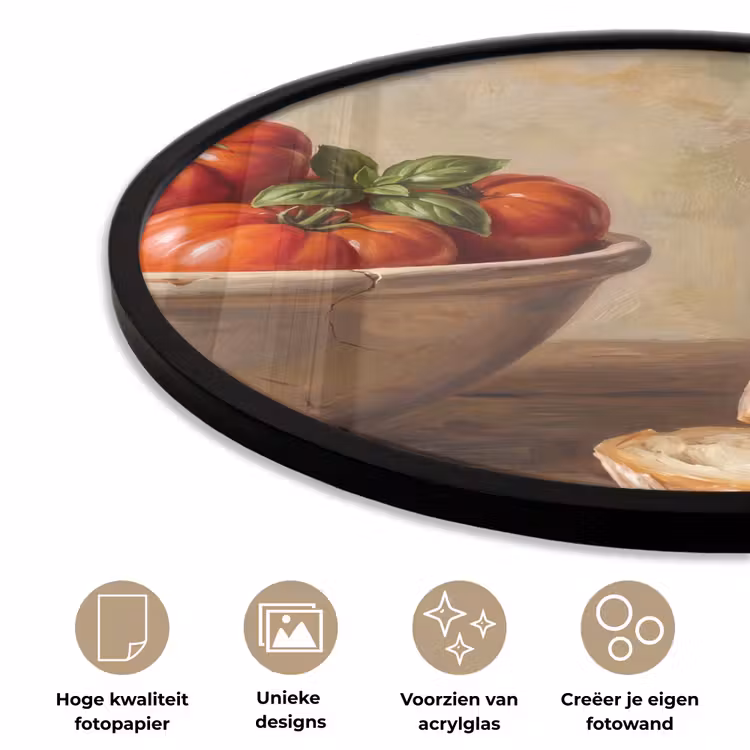 Ronde fotolijst - Tomaten - Kom - Eten — 2
