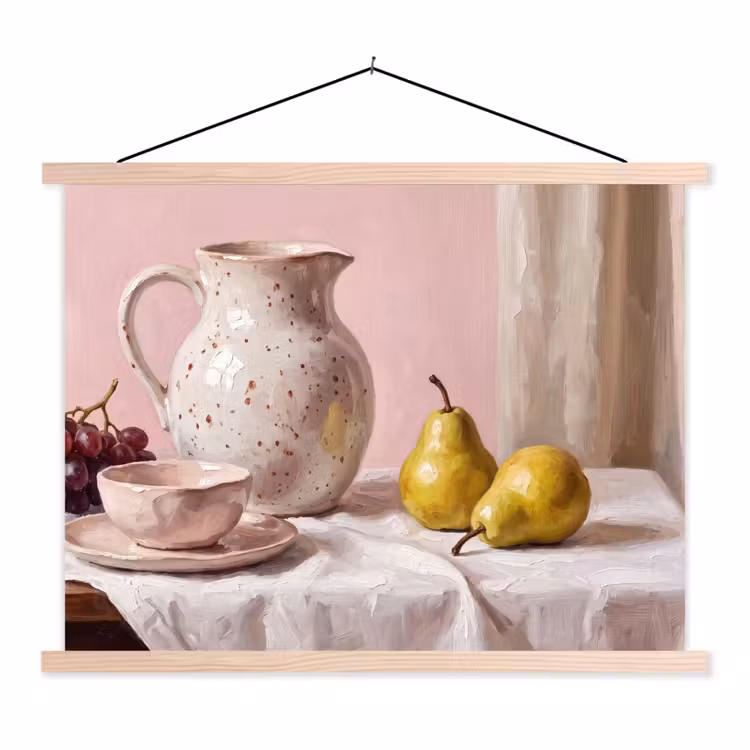 Schoolplaat - Stilleven - Fruit - Roze — 1