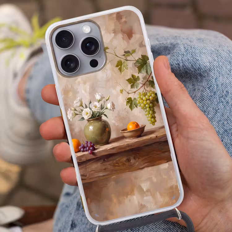 Telefoonhoesje met koord - Bloemen - Fruit - Stilleven — 2