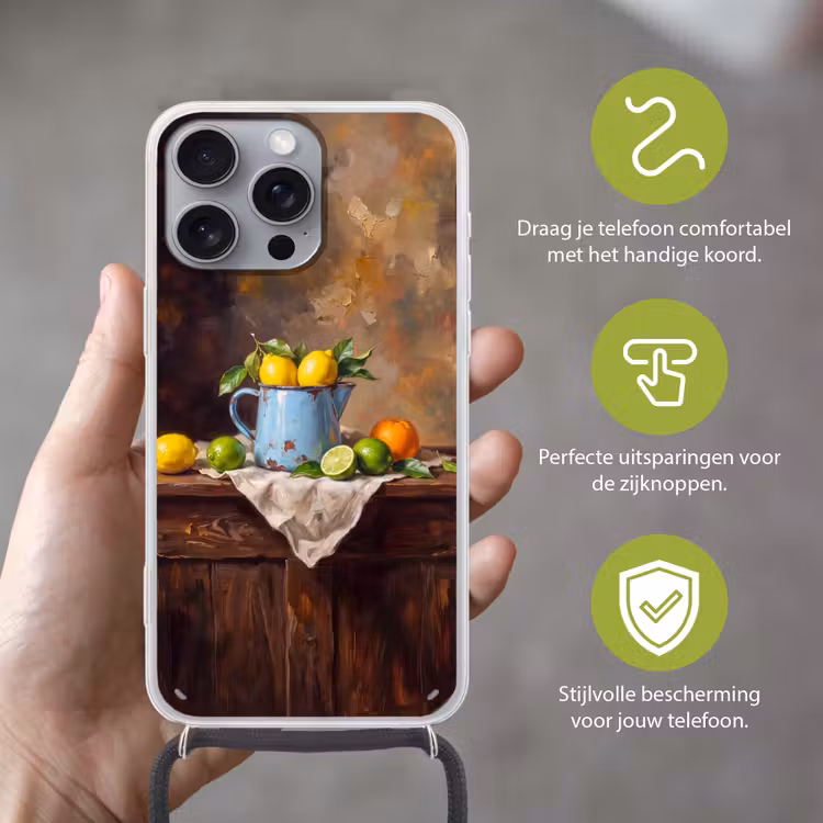 Telefoonhoesje met koord - Eten - Stilleven - Klassiek — 4