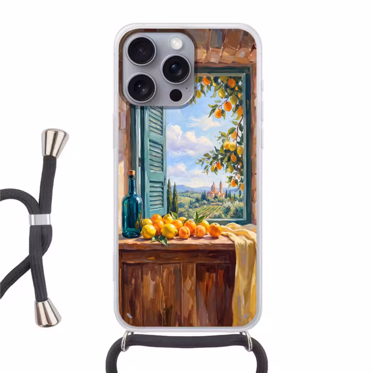 Telefoonhoesje met koord - Fles - Fruit - Stilleven — 1