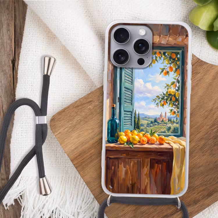 Telefoonhoesje met koord - Fles - Fruit - Stilleven — 3