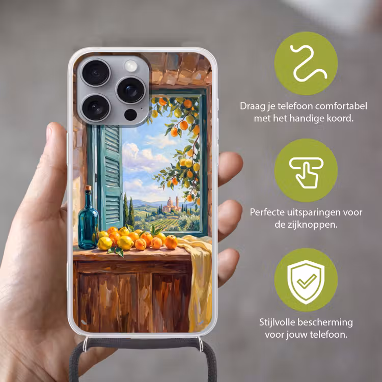Telefoonhoesje met koord - Fles - Fruit - Stilleven — 4