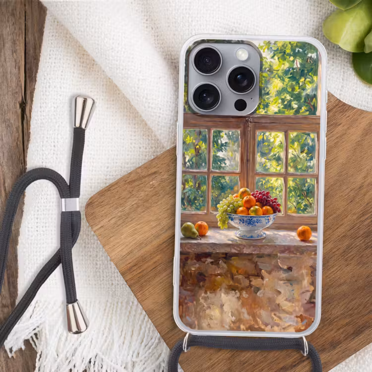 Telefoonhoesje met koord - Fruit - Vensterbank - Natuur — 3