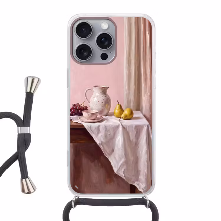 Telefoonhoesje met koord - Stilleven - Fruit - Roze — 1