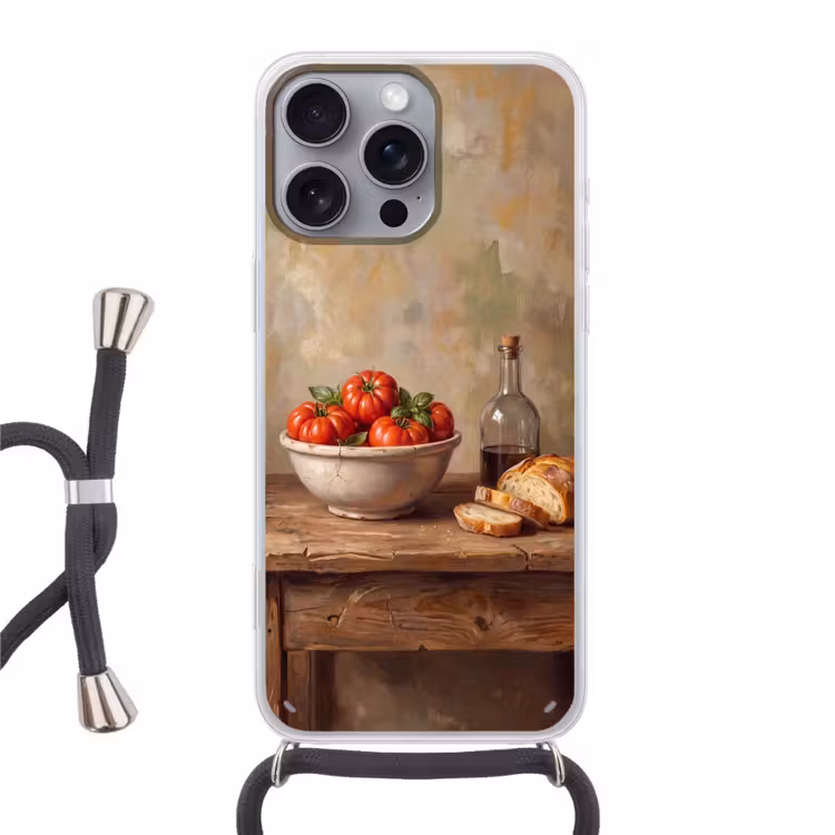 Telefoonhoesje met koord - Tomaten - Kom - Eten — 1