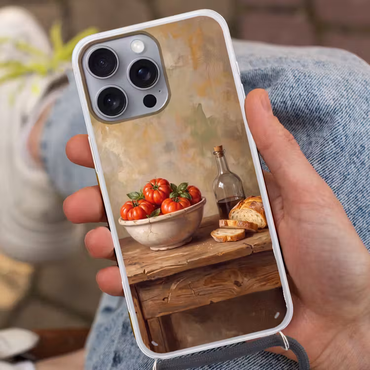 Telefoonhoesje met koord - Tomaten - Kom - Eten — 2