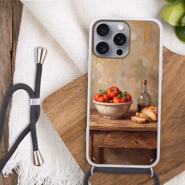 Telefoonhoesje met koord - Tomaten - Kom - Eten — 3