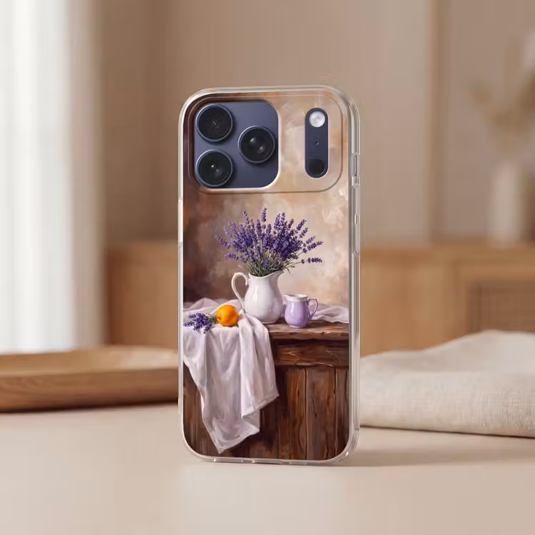 Telefoonhoesje Softcase - Bloemen - Stilleven - Paars — 3