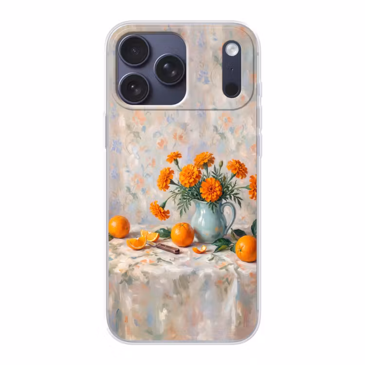 Telefoonhoesje Softcase - Eten - Oranje - Kunst — 1