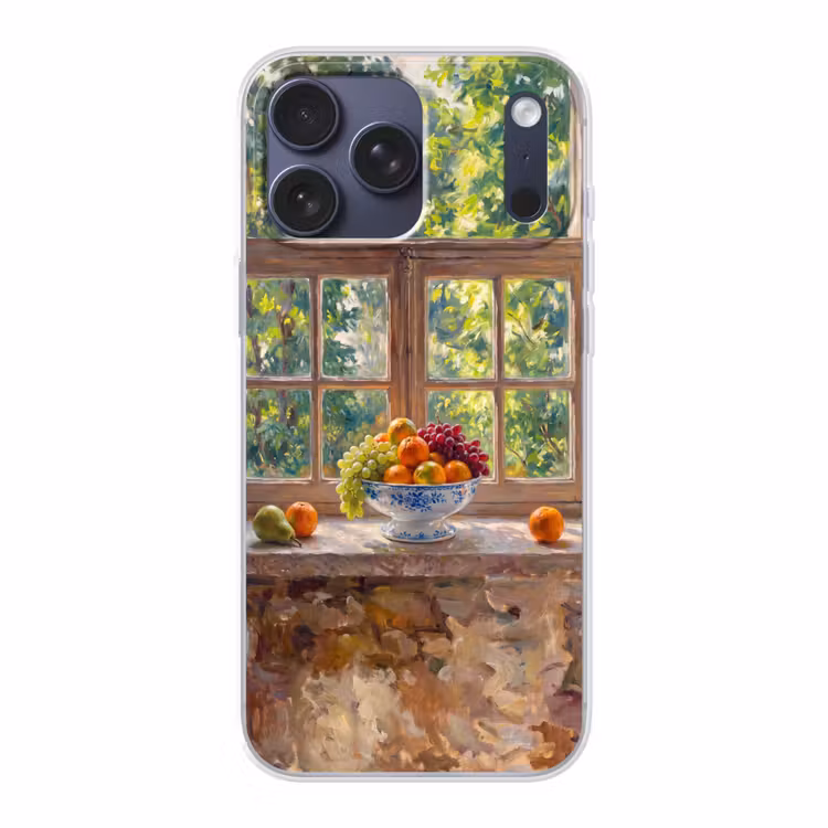 Telefoonhoesje Softcase - Fruit - Vensterbank - Natuur — 1