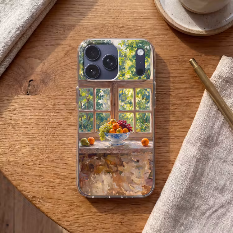 Telefoonhoesje Softcase - Fruit - Vensterbank - Natuur — 2