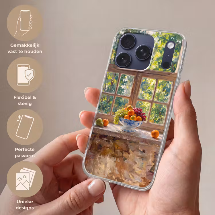 Telefoonhoesje Softcase - Fruit - Vensterbank - Natuur — 4