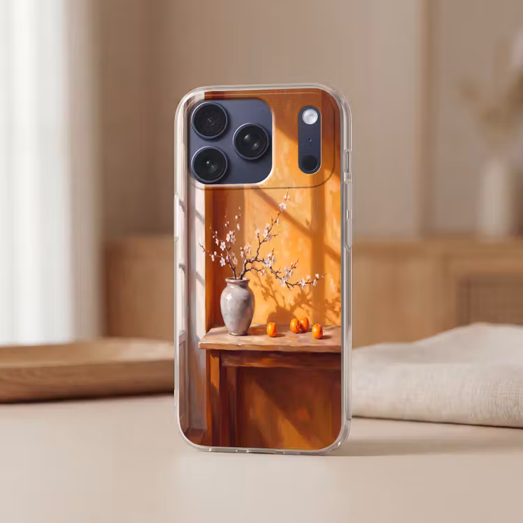Telefoonhoesje Softcase - Witte bloemen - Stilleven — 3