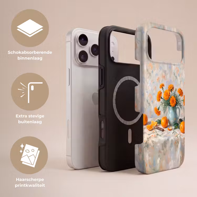 Telefoonhoesje Toughcase - Eten - Oranje - Kunst — 3