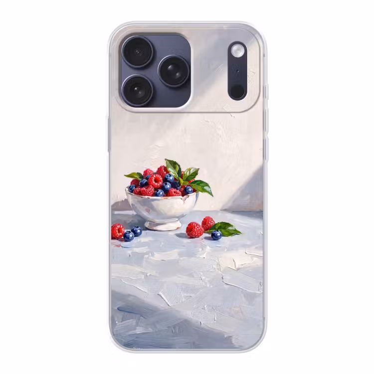 Telefoonhoesje Softcase - Bessen - Kom - Eten — 1