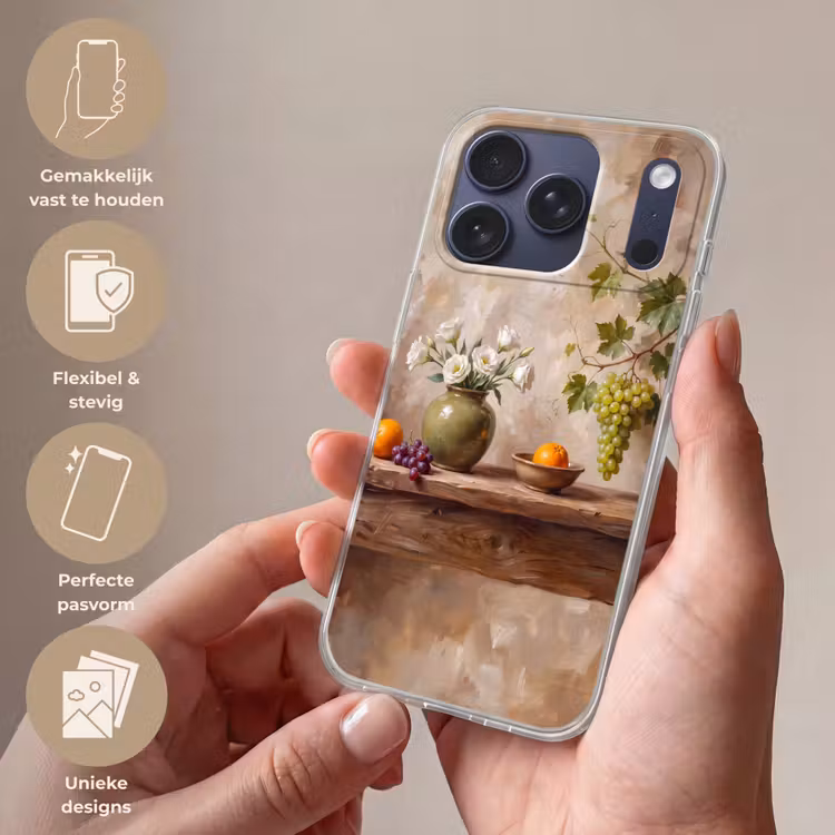 Telefoonhoesje Softcase - Bloemen - Fruit - Stilleven — 4