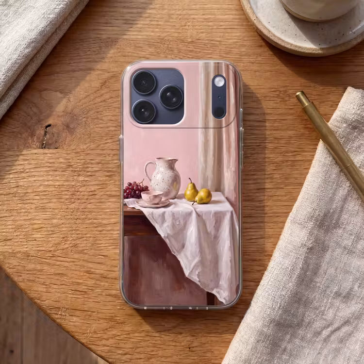 Telefoonhoesje Softcase - Stilleven - Fruit - Roze — 2
