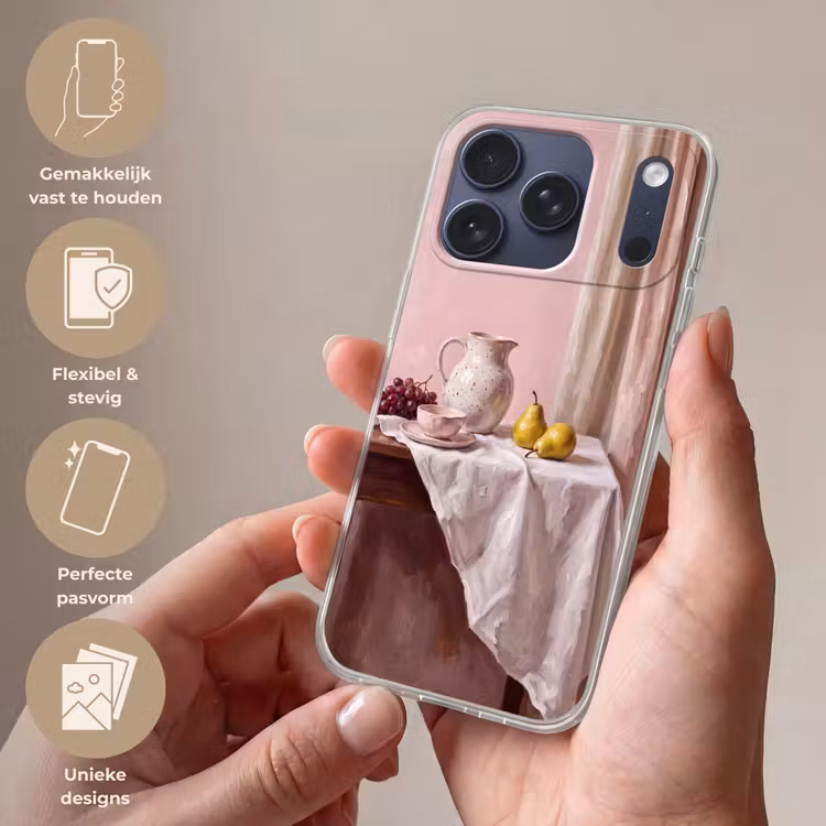 Telefoonhoesje Softcase - Stilleven - Fruit - Roze — 4
