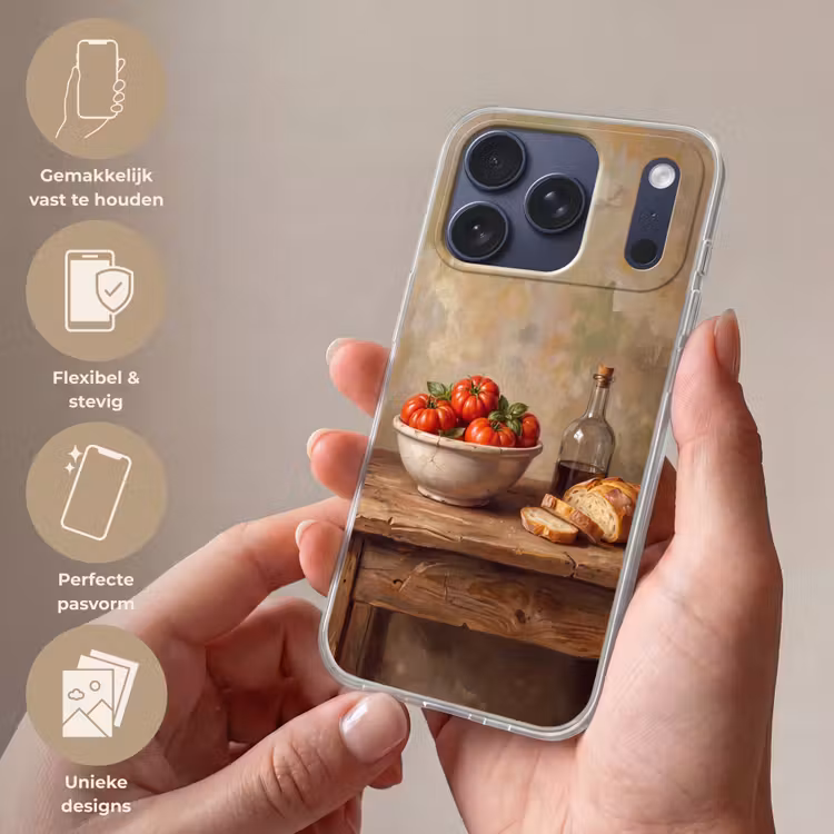 Telefoonhoesje Softcase - Tomaten - Kom - Eten — 4