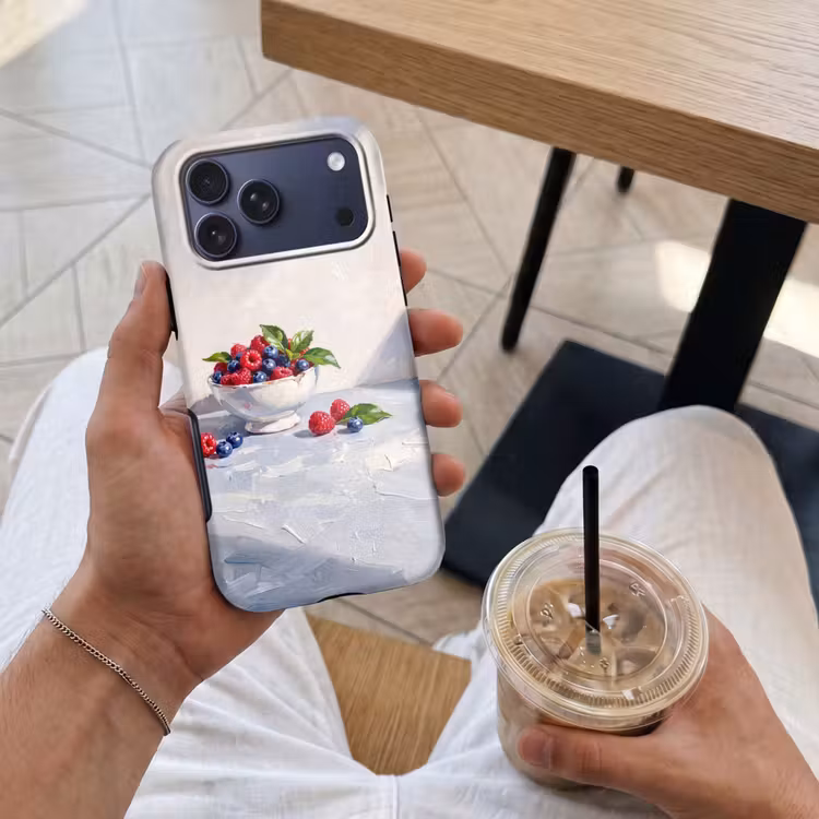 Telefoonhoesje Toughcase - Bessen - Kom - Eten — 4