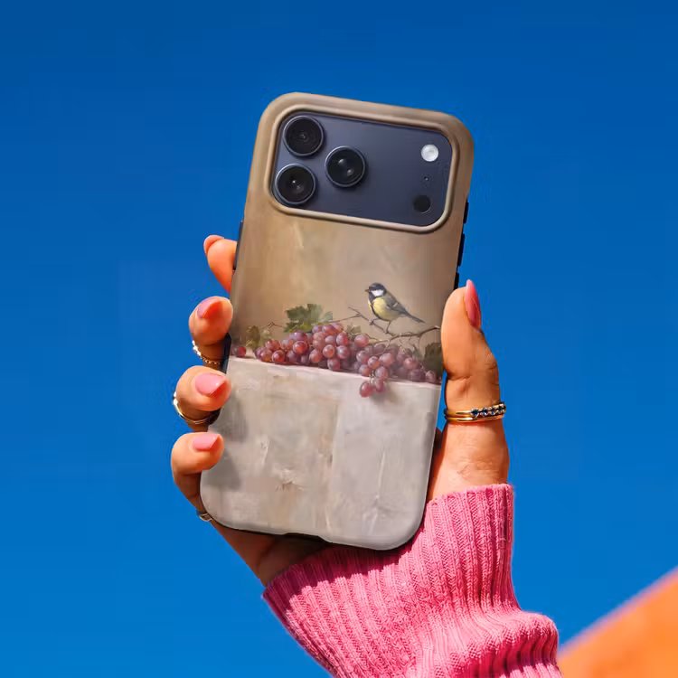 Telefoonhoesje Toughcase - Vogel - Druiven - Stilleven — 2