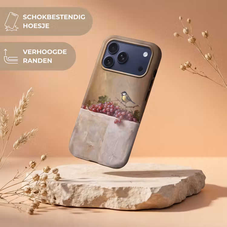 Telefoonhoesje Toughcase - Vogel - Druiven - Stilleven — 5