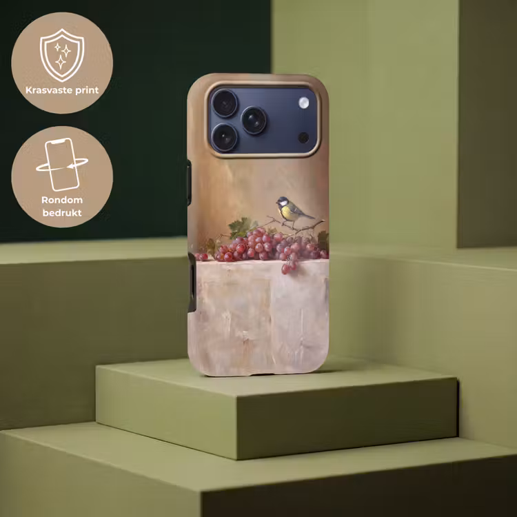 Telefoonhoesje Toughcase - Vogel - Druiven - Stilleven — 7