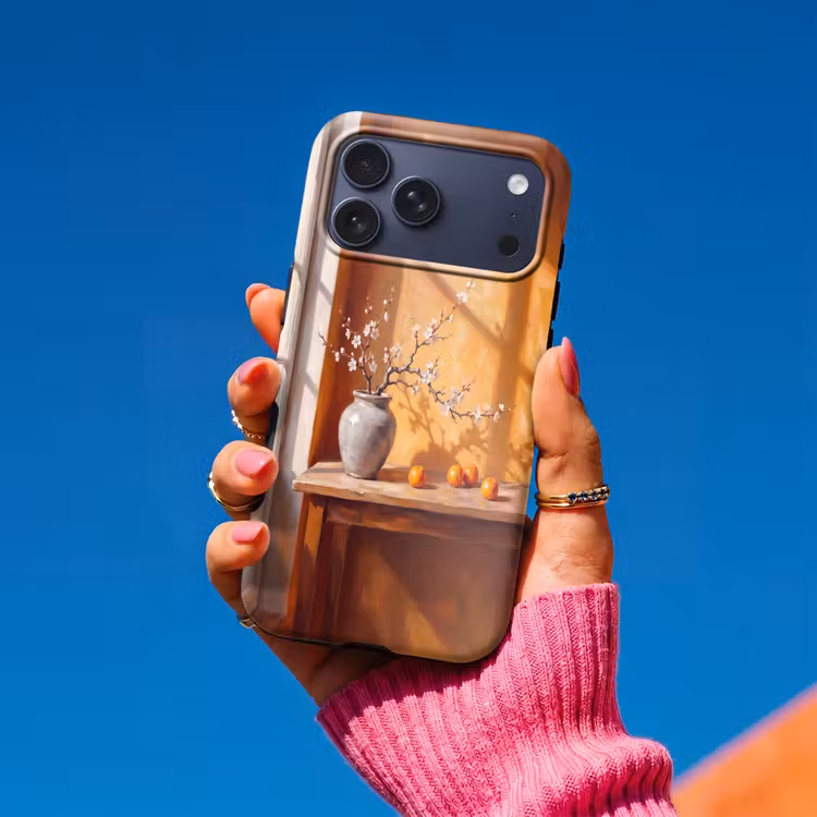 Telefoonhoesje Toughcase - Witte bloemen - Stilleven — 2