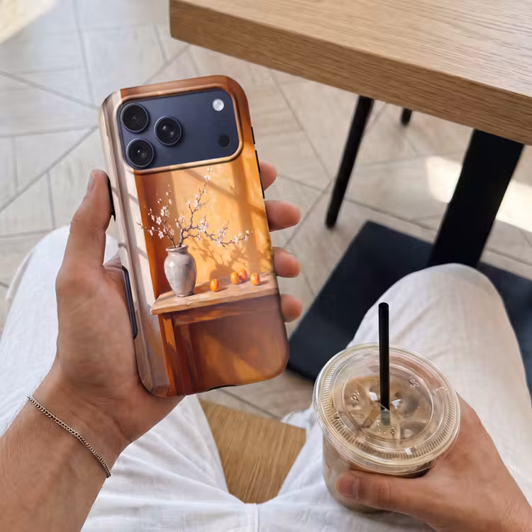 Telefoonhoesje Toughcase - Witte bloemen - Stilleven — 4