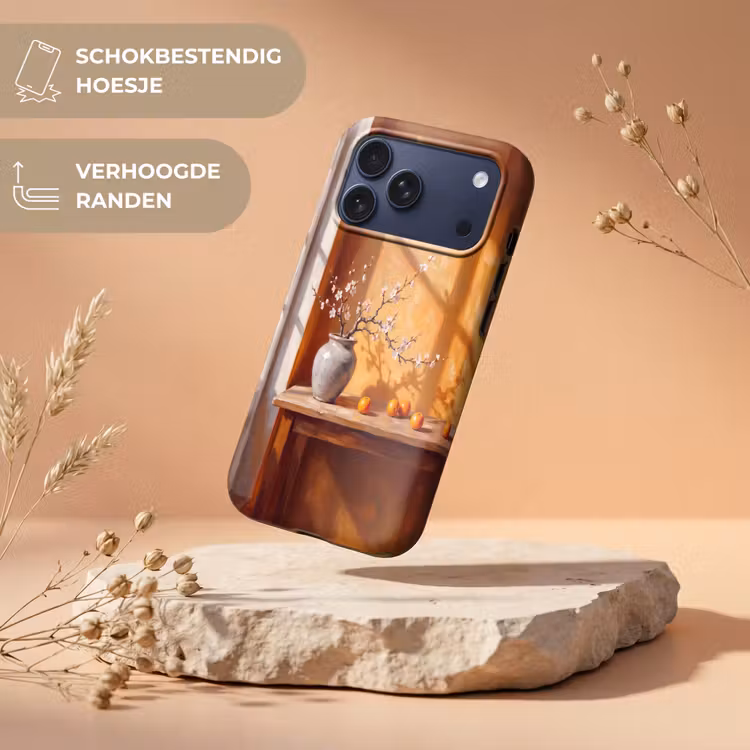 Telefoonhoesje Toughcase - Witte bloemen - Stilleven — 5