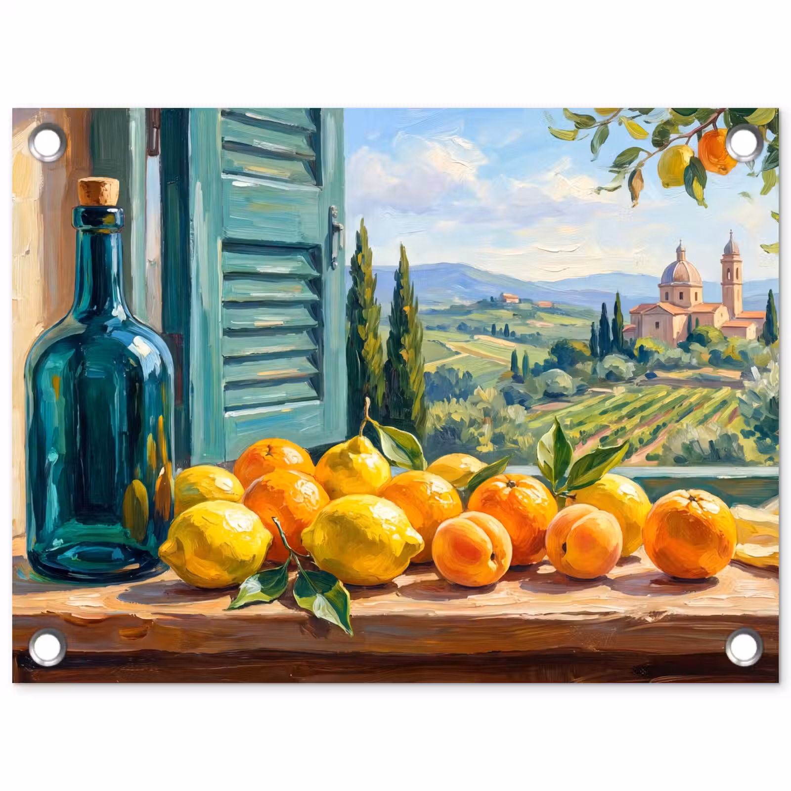 Tuinposter - Fles - Fruit - Stilleven — 1