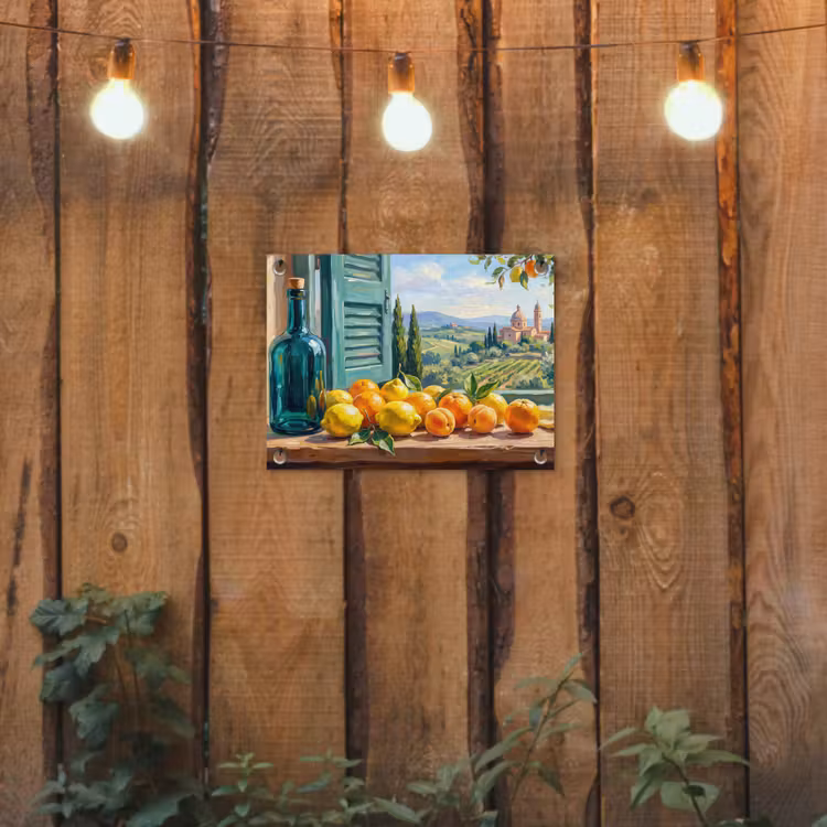 Tuinposter - Fles - Fruit - Stilleven — 2