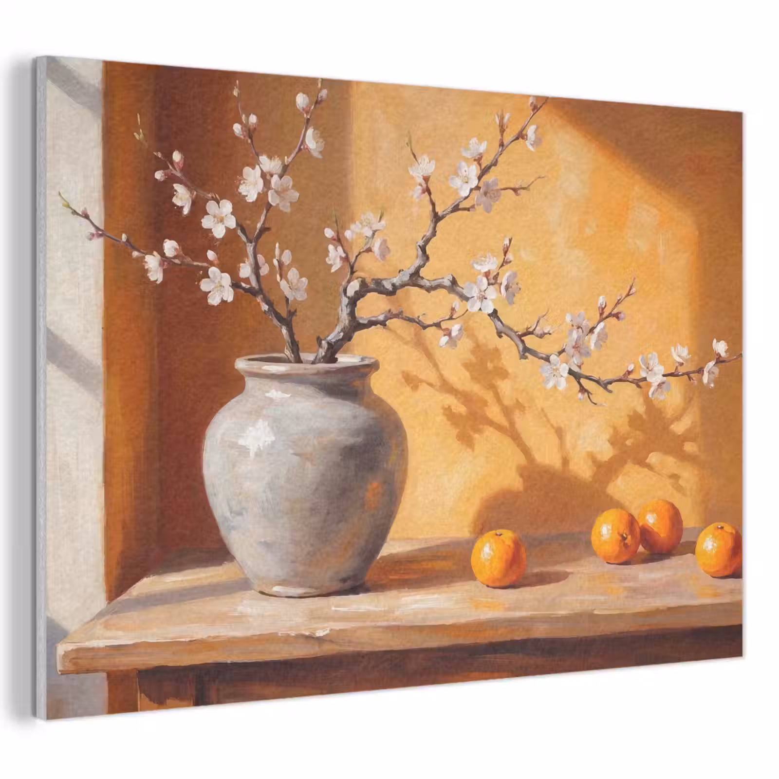 Akoestisch schilderij - Witte bloemen - Stilleven — 1