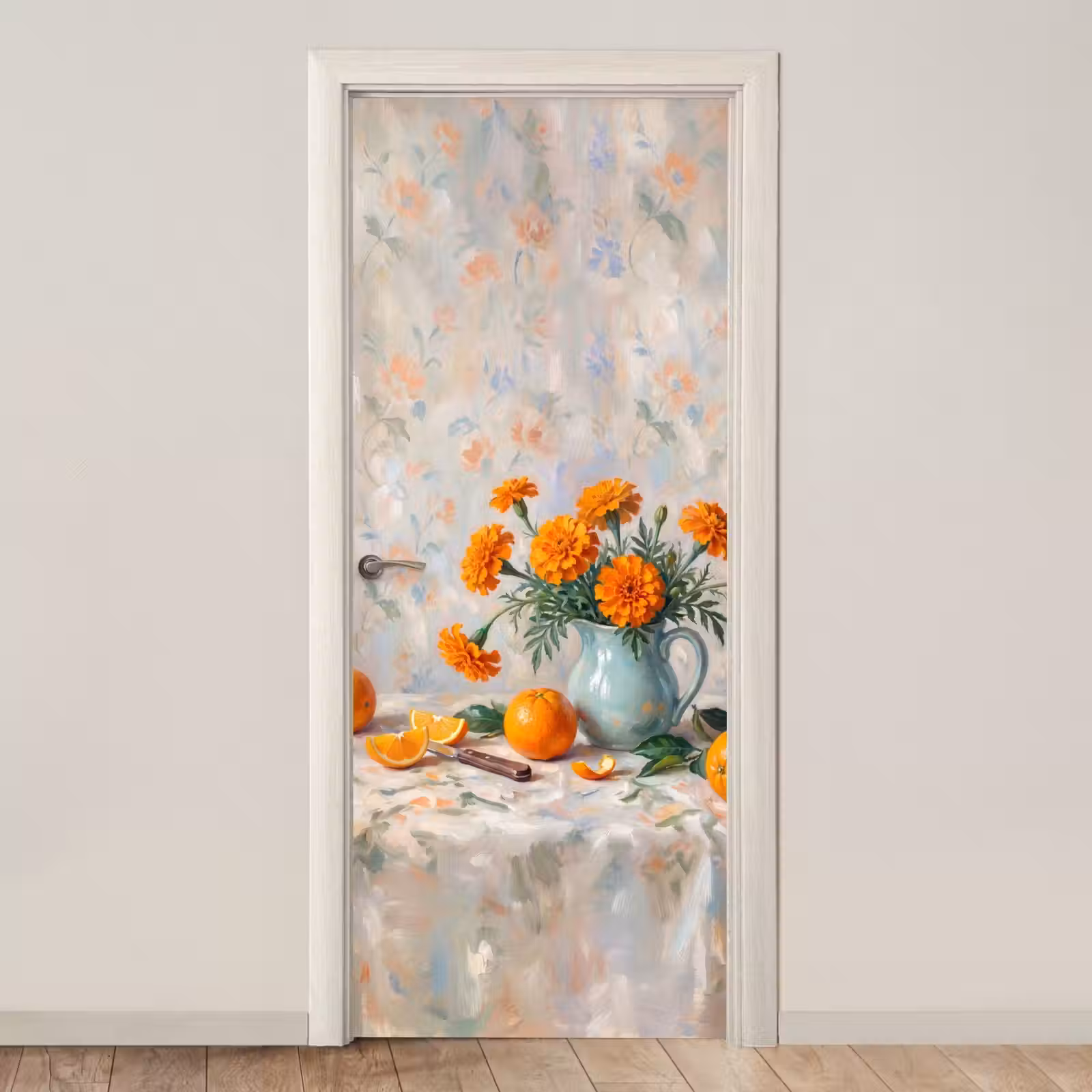 Deursticker - Eten - Oranje - Kunst — 1