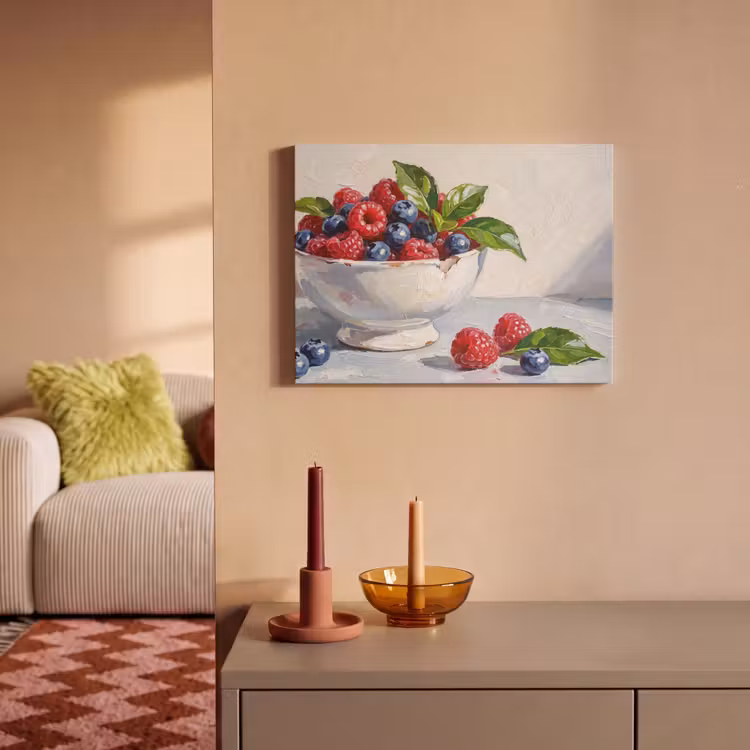 Akoestisch schilderij - Bessen - Kom - Eten — 2