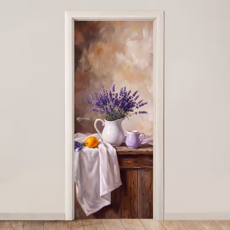 Deursticker - Bloemen - Stilleven - Paars — 1