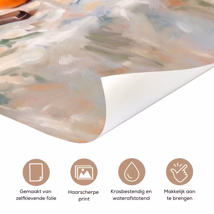 Deursticker - Eten - Oranje - Kunst — 3