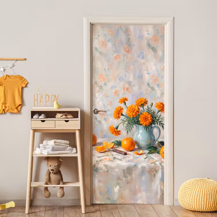 Deursticker - Eten - Oranje - Kunst — 6